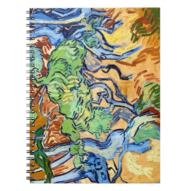 Caderno Espiral Raízes de Árvore (1890) Arte botânica Van Gogh esp (Frente)
