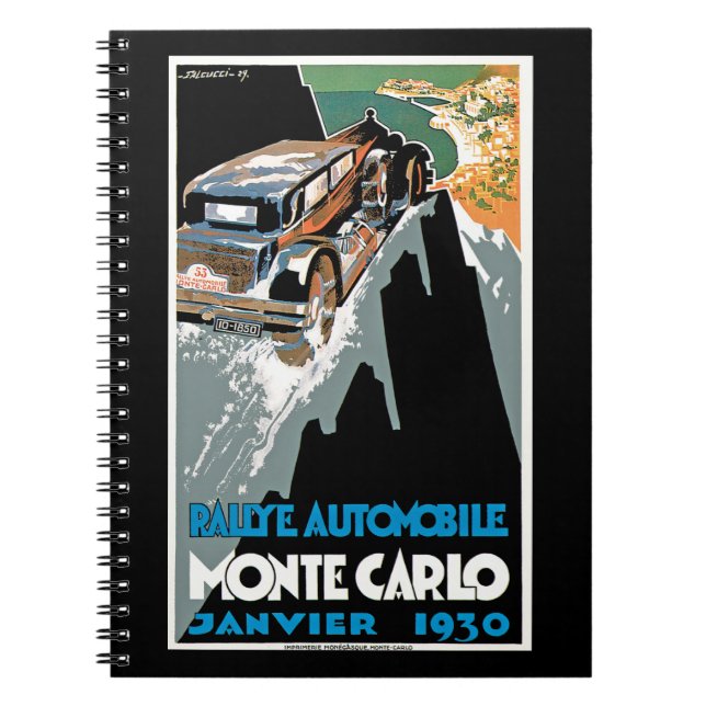 Caderno Espiral Rallye Automobile Monte Carlo (Frente)