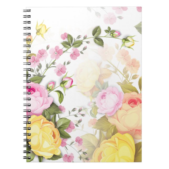 Caderno Espiral Ramalhetes de Rosas 4 (Frente)