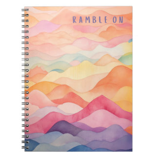 Caderno Espiral Ramble On Watercolor