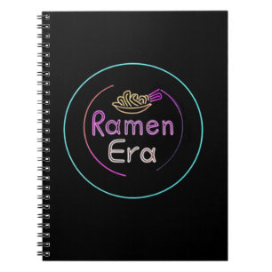Caderno Espiral RAMEN ERA, comida japonesa, ESTILO DE NEON