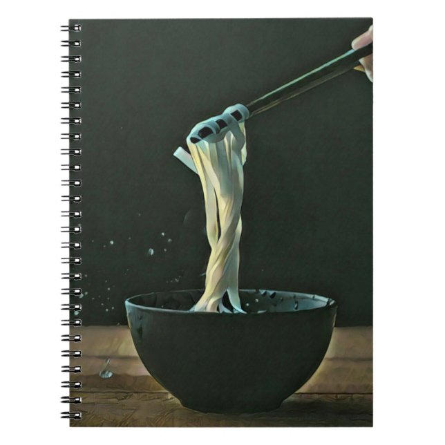 Caderno Espiral Ramen lover trabalho de arte (Frente)
