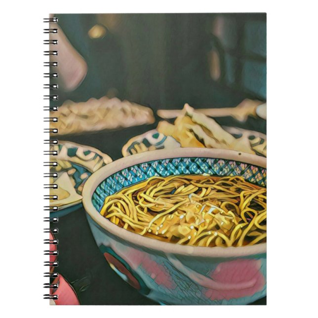 Caderno Espiral Ramen lover trabalho de arte (Frente)