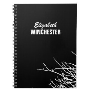 Caderno Espiral Ramificações brancas