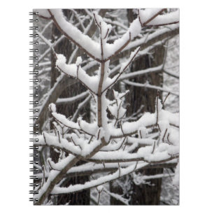 Caderno Espiral Ramificações cobertas por neve