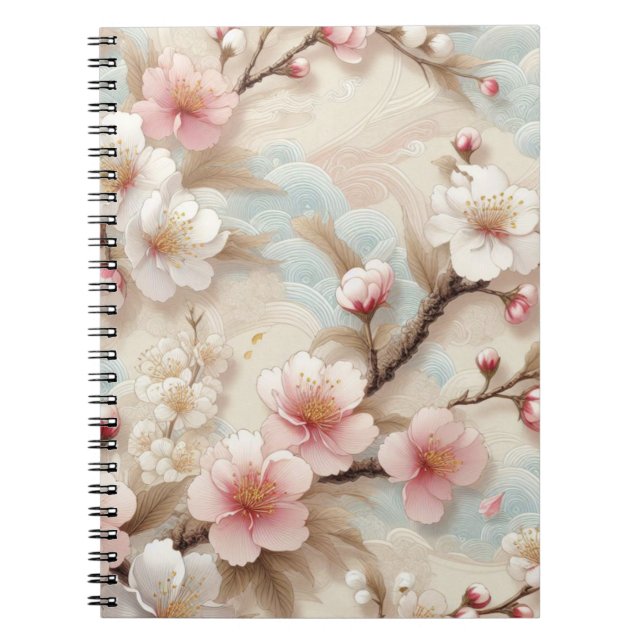 Caderno Espiral Ramificações do Flor da Maçã (Frente)