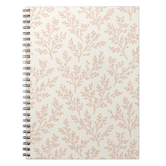 Caderno Espiral Raminhos da Floresta Apricot Quente - Neutro