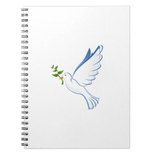 Caderno Espiral Ramo e pomba de azeitona