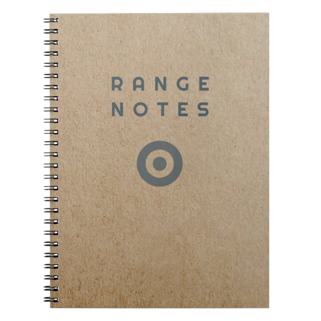 Caderno Espiral Range Notes - Shooting Range Logbook (Frente)