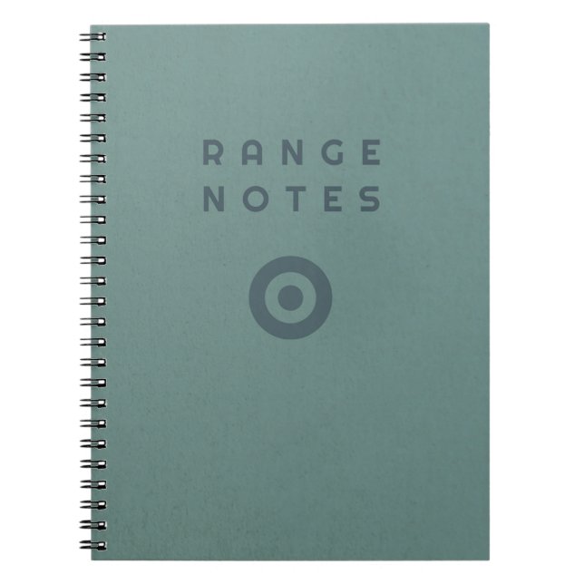 Caderno Espiral Range Notes - Shooting Range Logbook (Frente)