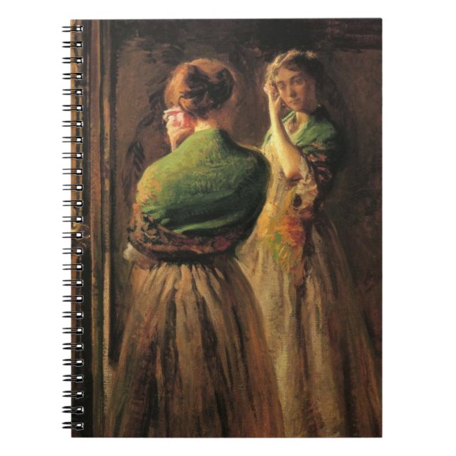 Caderno Espiral Rapariga com um Saco Verde (por Joseph DeCamp) (Frente)