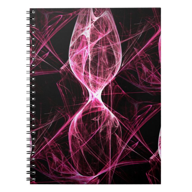 Caderno Espiral Rapariga Punk Rock Pink Waves (Frente)
