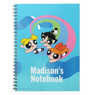 Caderno Espiral Raparigas Poderosas Voam Pelo Céu