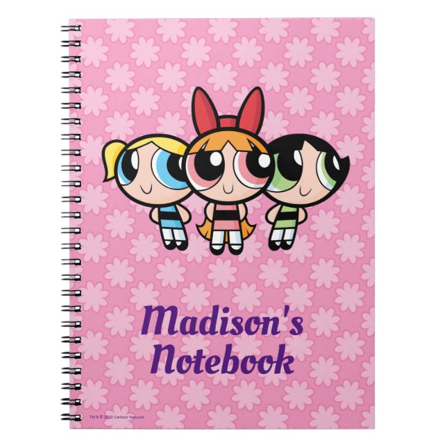 Caderno Espiral Raparigas Powerpuff: Açúcar, Especiarias e Tudo Mu (Frente)