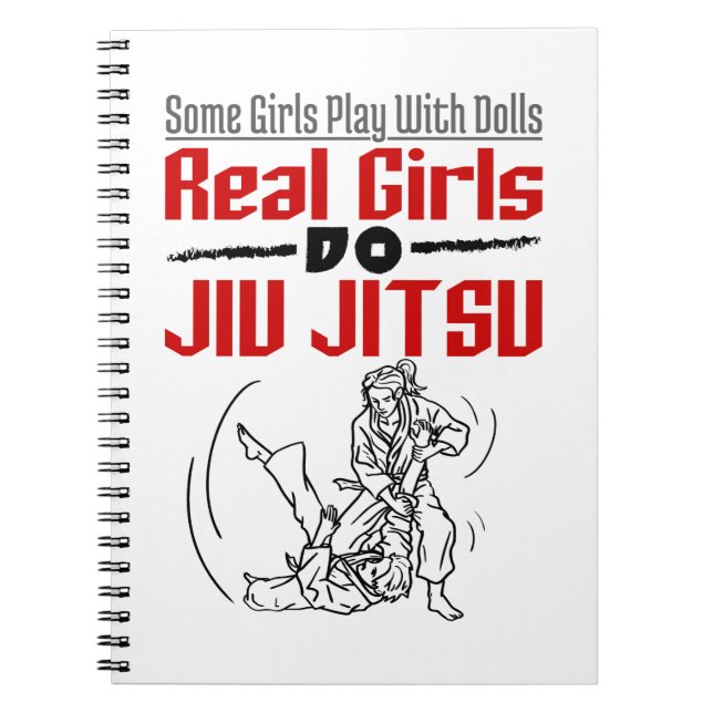 Caderno Espiral Raparigas Reais Do Jiu Jitsu BJJ Jiujitsu Mulheres (Frente)