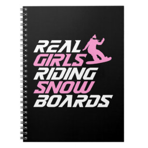 Caderno Espiral Raparigas Real Andando Snowboards