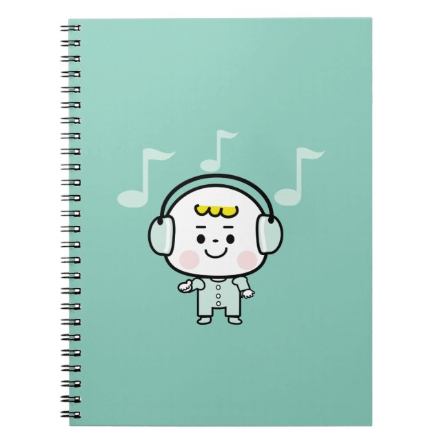 Caderno Espiral rapaz da música (Frente)