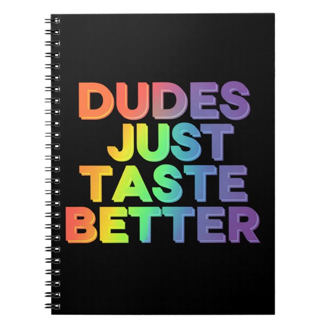 Caderno Espiral Rapazes São Simplesmente Mais Saborosos Arco-Íris  (Frente)