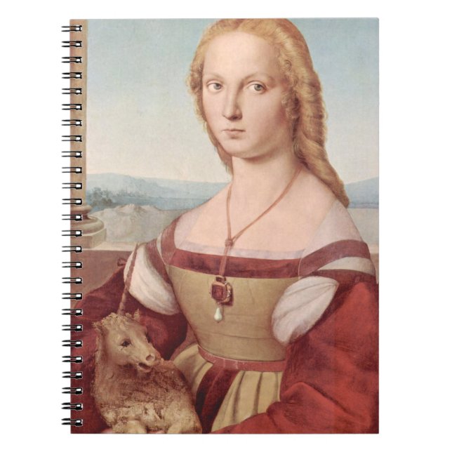Caderno Espiral Raphael Lady e Unicorn Classic (Frente)