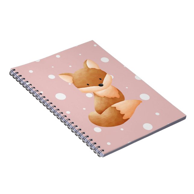 Caderno Espiral Raposa-Bebê de Verão (Lado Direito)