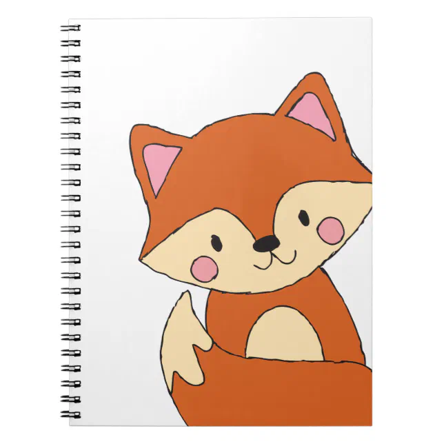 Caderno Espiral Raposa Bebê Desenho Raposa Bela Arte Fox Design