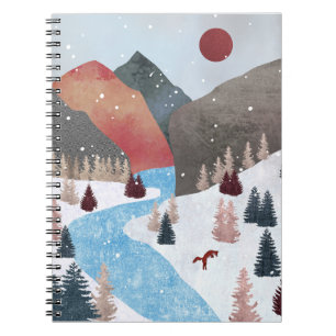 Caderno Espiral Raposa de caça de inverno