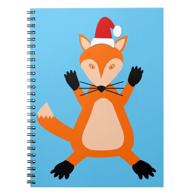 Caderno Espiral Raposa de Natal giro (Frente)