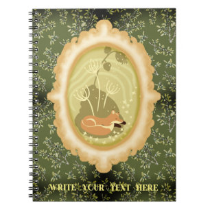 Caderno Espiral Raposa Dormida Bonita Moody
