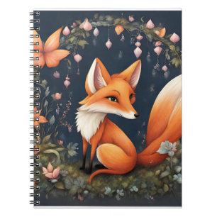 Caderno Espiral Raposa em Bloom
