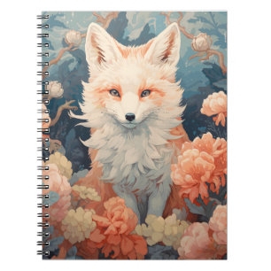 Caderno Espiral Raposa Na Floresta Linda Raposa Floral