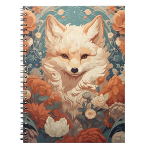 Caderno Espiral Raposa Na Floresta Linda Raposa Floral