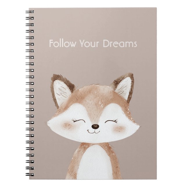 Caderno Espiral Raposa Seguir Seus Sonhos (Frente)