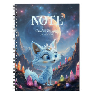 Caderno Espiral Raposa Sussurro Estelar – Guardiã da Luz de Crista