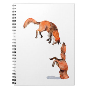 Caderno Espiral Raposa Vermelha Pulando