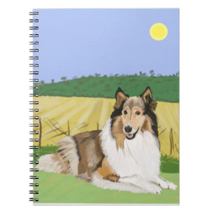 Caderno Espiral Raro Collie com campos