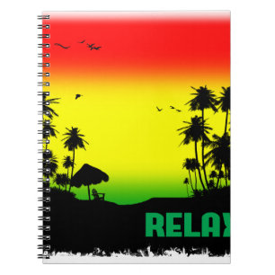 Caderno Espiral rasta de relaxamento