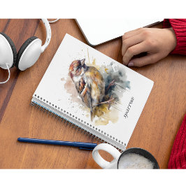 Caderno Espiral Rastreador de Aquarela Russo, personalizado