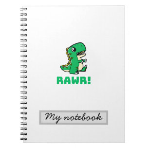 Caderno Espiral Rastreamento de diário de dinossauros fofos person