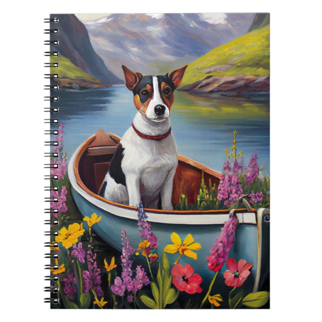 Caderno Espiral Rat Terrier em um remo: Uma aventura cênica (Frente)