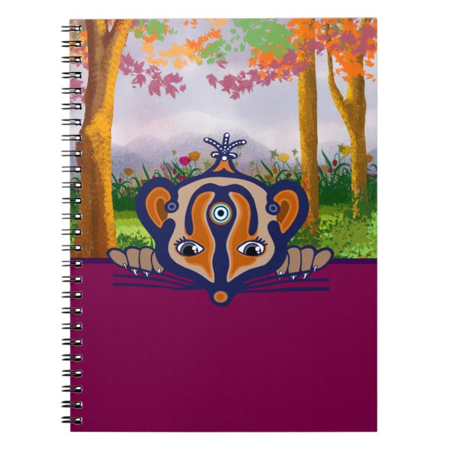 Caderno Espiral Rato bicho na floresta (Frente)