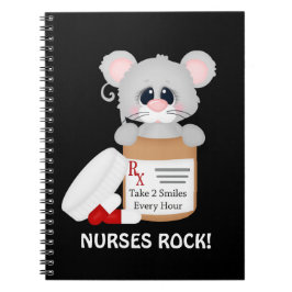 Caderno Espiral Rato de animação Rato de enfermeira notebook