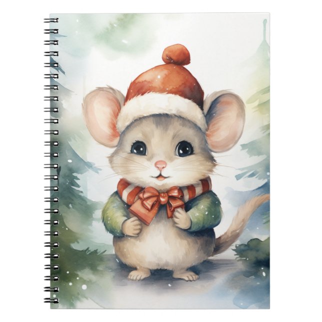 Caderno Espiral Rato de Natal (Frente)