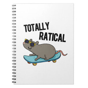 Caderno Espiral Rato Funny Rat Pun Totalmente Ratical