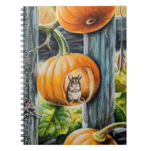 Caderno Espiral Rato pequeno feliz