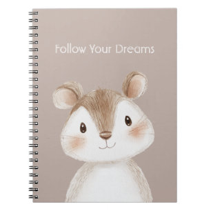 Caderno Espiral Rato Seguir Seus Sonhos
