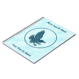 Caderno Espiral Raven azul dançante