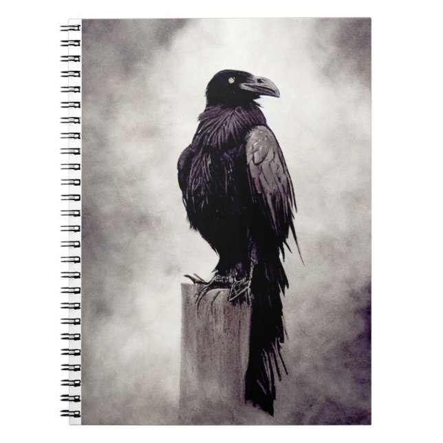 Caderno Espiral Raven em posto (Frente)