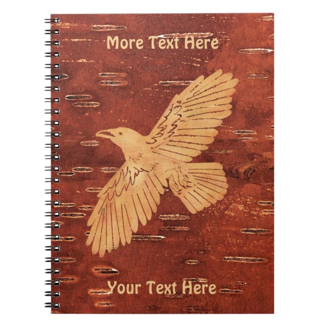 Caderno Espiral Raven Rustic No Latido De Nascimento Interior (Frente)