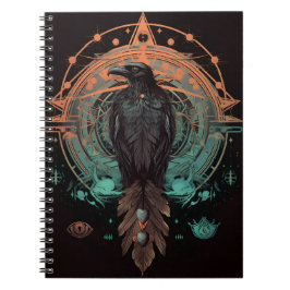 Caderno Espiral Raven Totem , Spirit Animal Crow Notebook