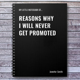 Caderno Espiral Razões Por Que Nunca Vou Engraçar Citação